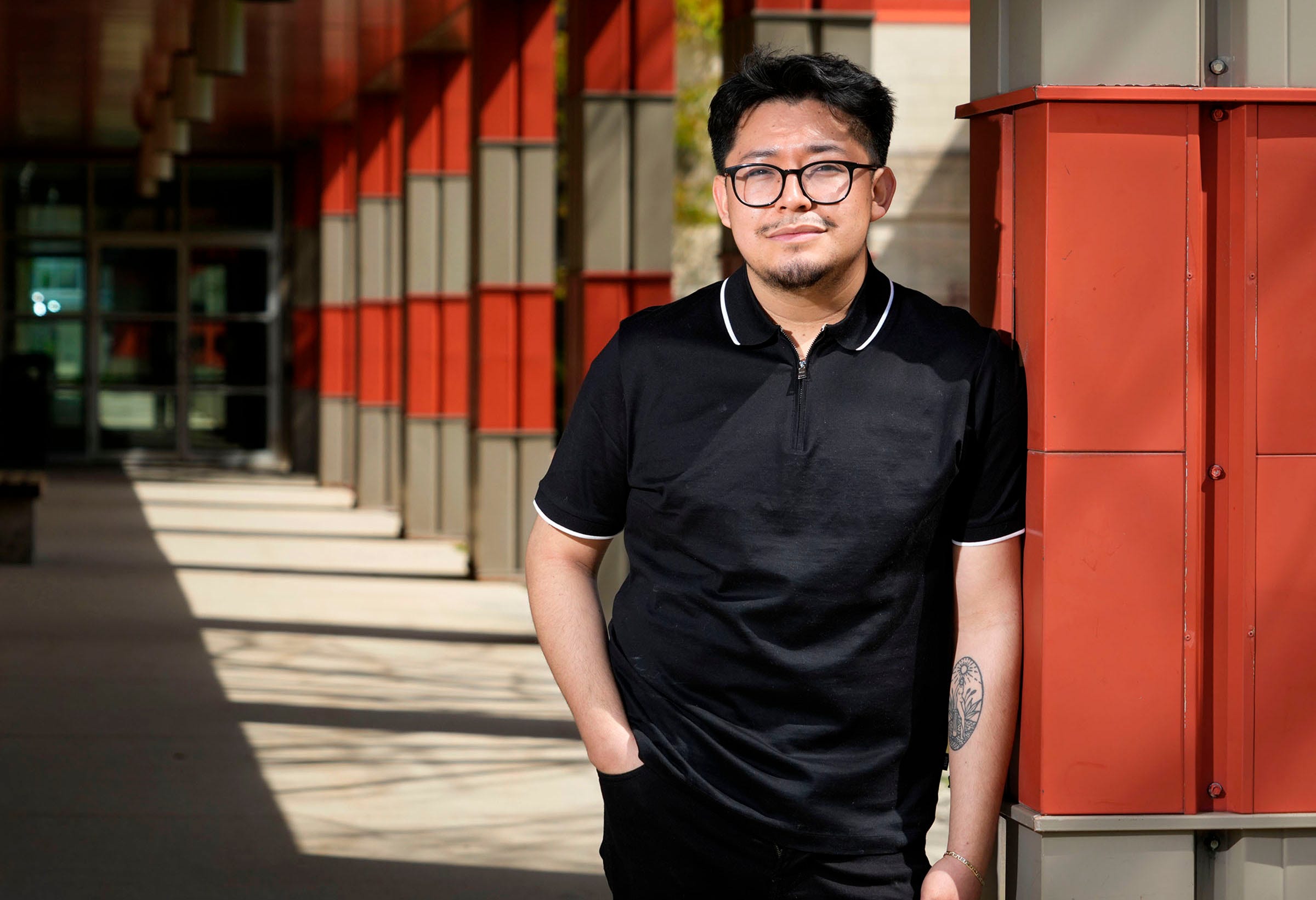 Cardinal Stritch University student, Daniel Gutierrez Ayala, pictured on the school’s campus in Fox Point on May 15, dropped out of school during the pandemic due to the huge toll it took on his mental health. He was about a semester away from finishing his degree and preparing to return to get his bachelor's degree when he learned that the college would be closing for good. Now his plans are up in the air, and he has to find a school that'll take his transfer credits.