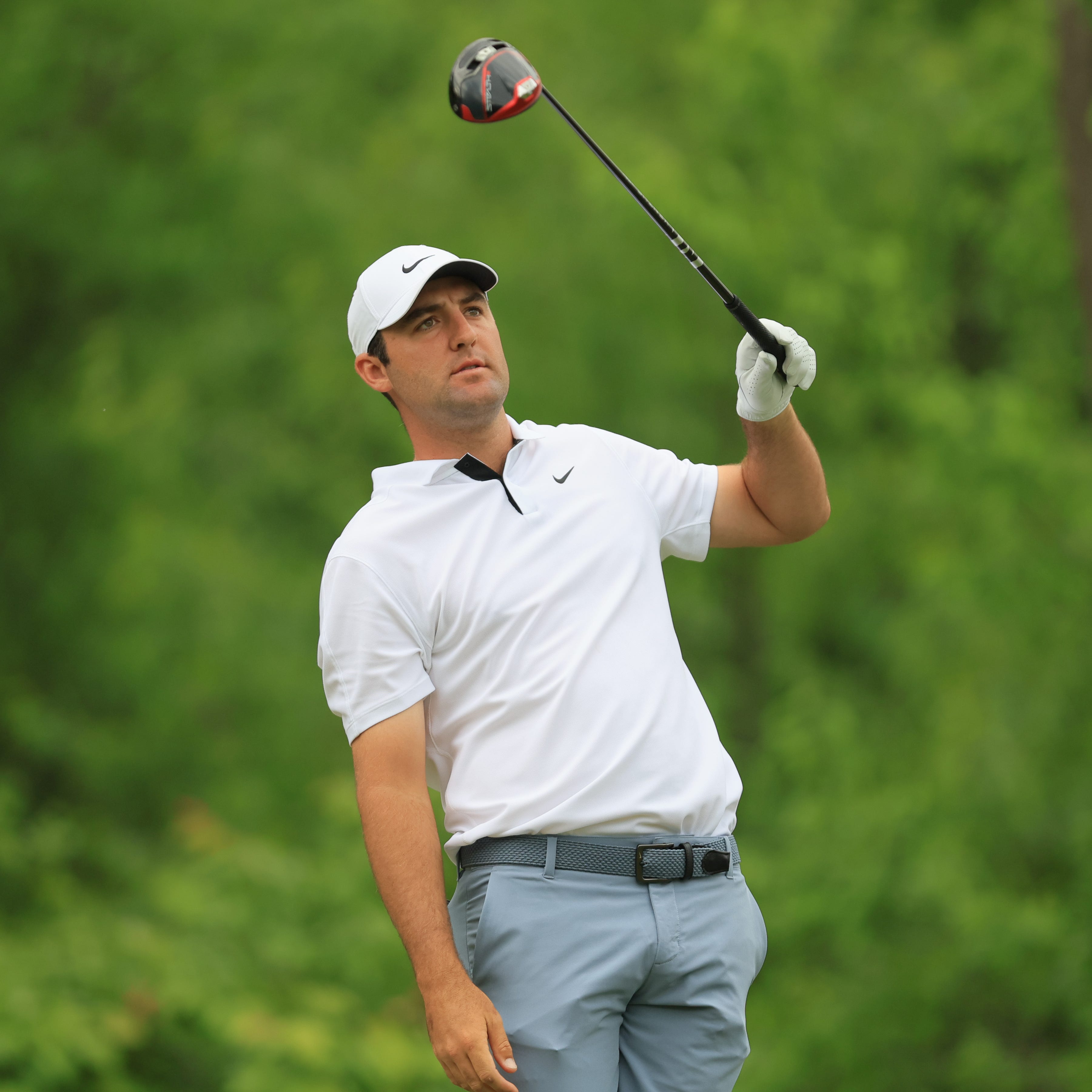 Scottie Scheffler is tied for the lead entering the weekend at the PGA Championship.