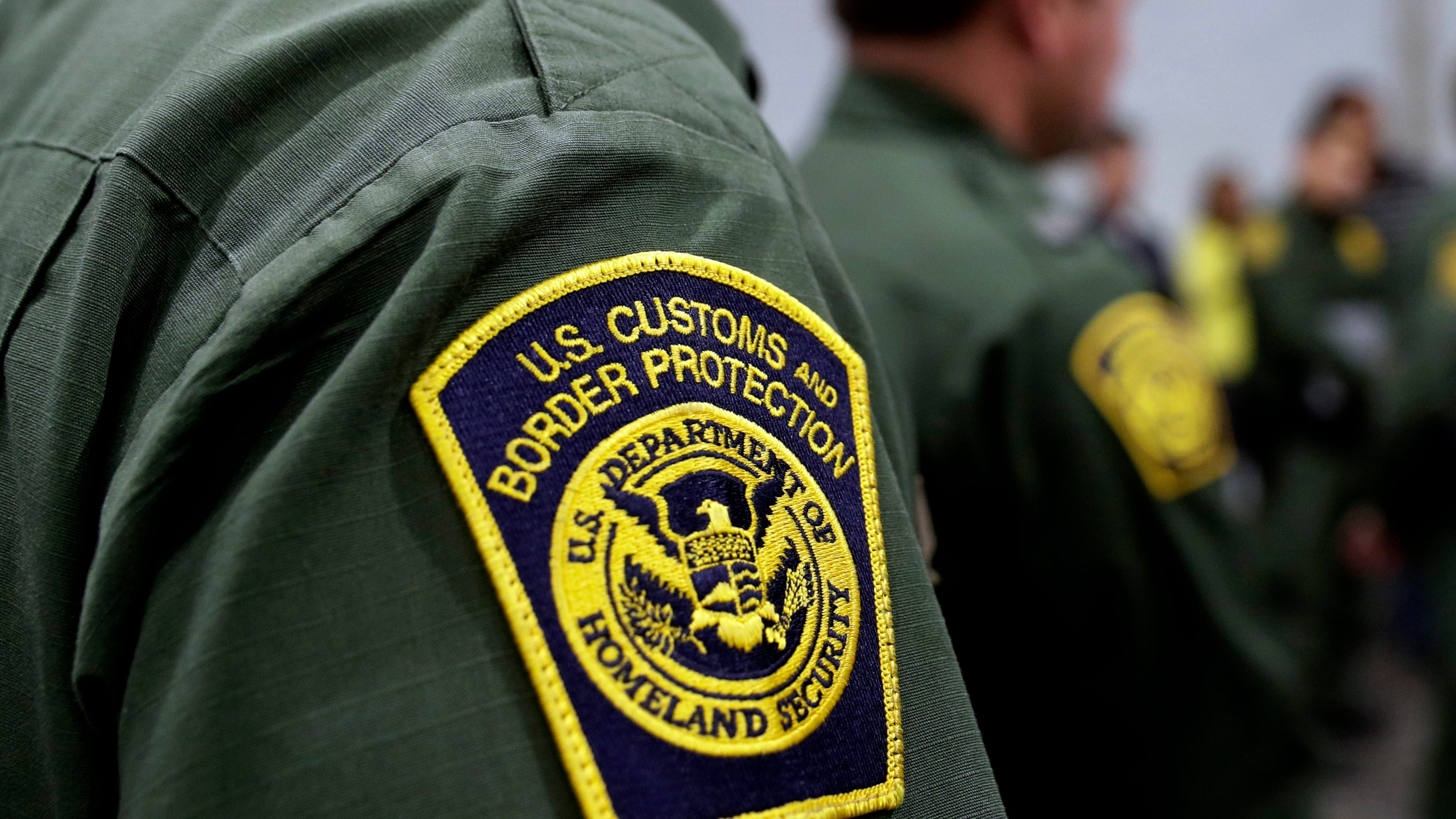 FILE - Border Patrol agents hold a news conference prior to a media tour of a new U.S. Customs and Border Protection temporary facility near the Donna International Bridge in Donna, Texas, May 2, 2019. The U.S. Border Patrol has agreed in a legal settlement announced Friday, May 19, 2023, to not set up interior checkpoints in a northern New Hampshire town just under 100 miles from the Canadian border before Jan. 1, 2025. (AP Photo/Eric Gay, File) ORG XMIT: NYAB502