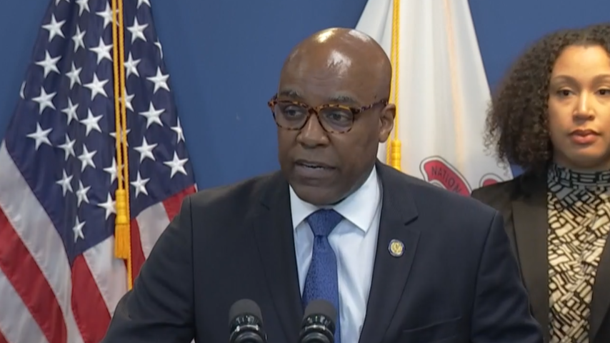 Illinois Attorney General Kwame Raoul provides details of sex abuse in the Illinois Catholic clergy during a news conference Tuesday, May 23, 2023, in Chicago.