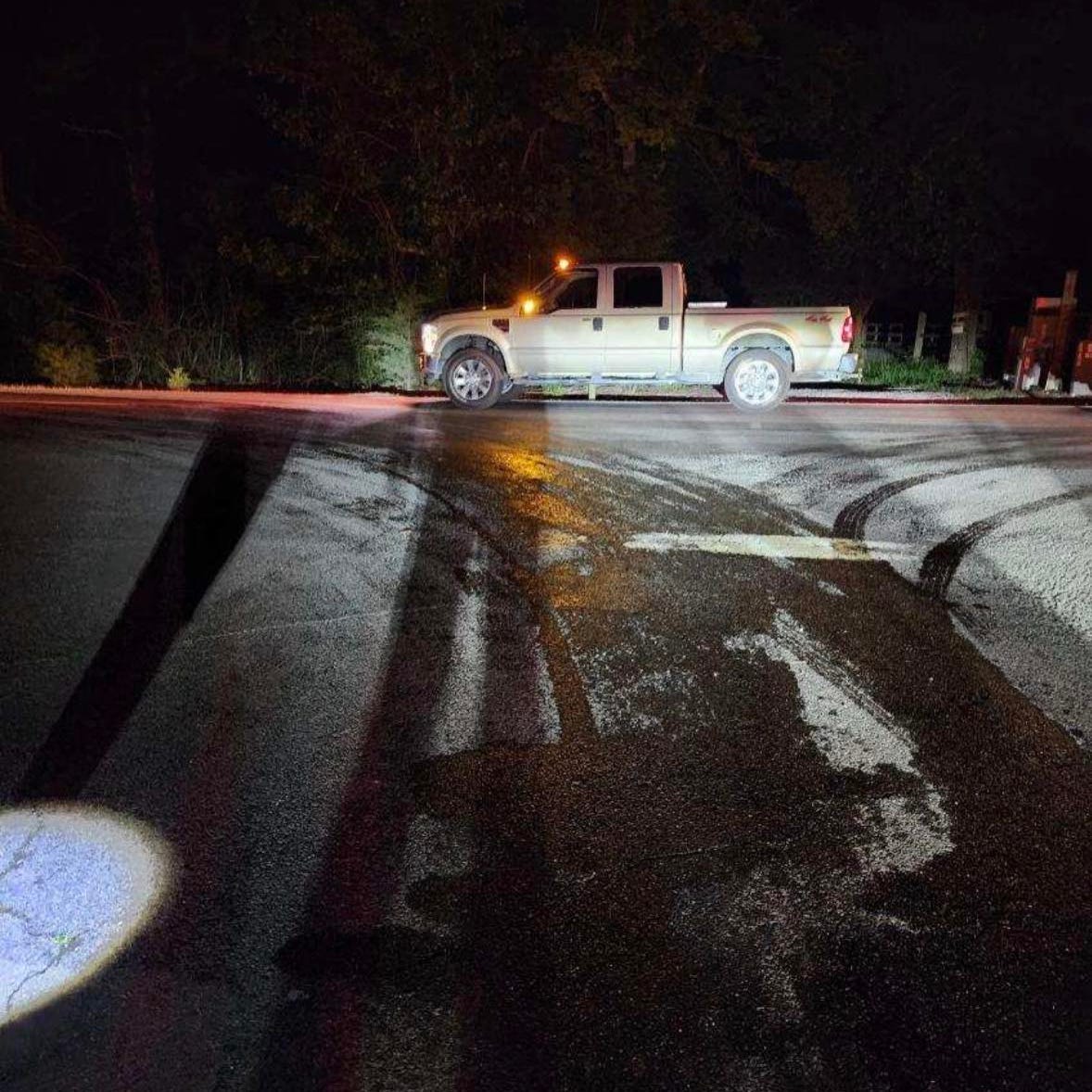 Two people were charged after dumping oil on roads in Lawrence County, Alabama, on May 20, 2023, the Sheriff's Office said.