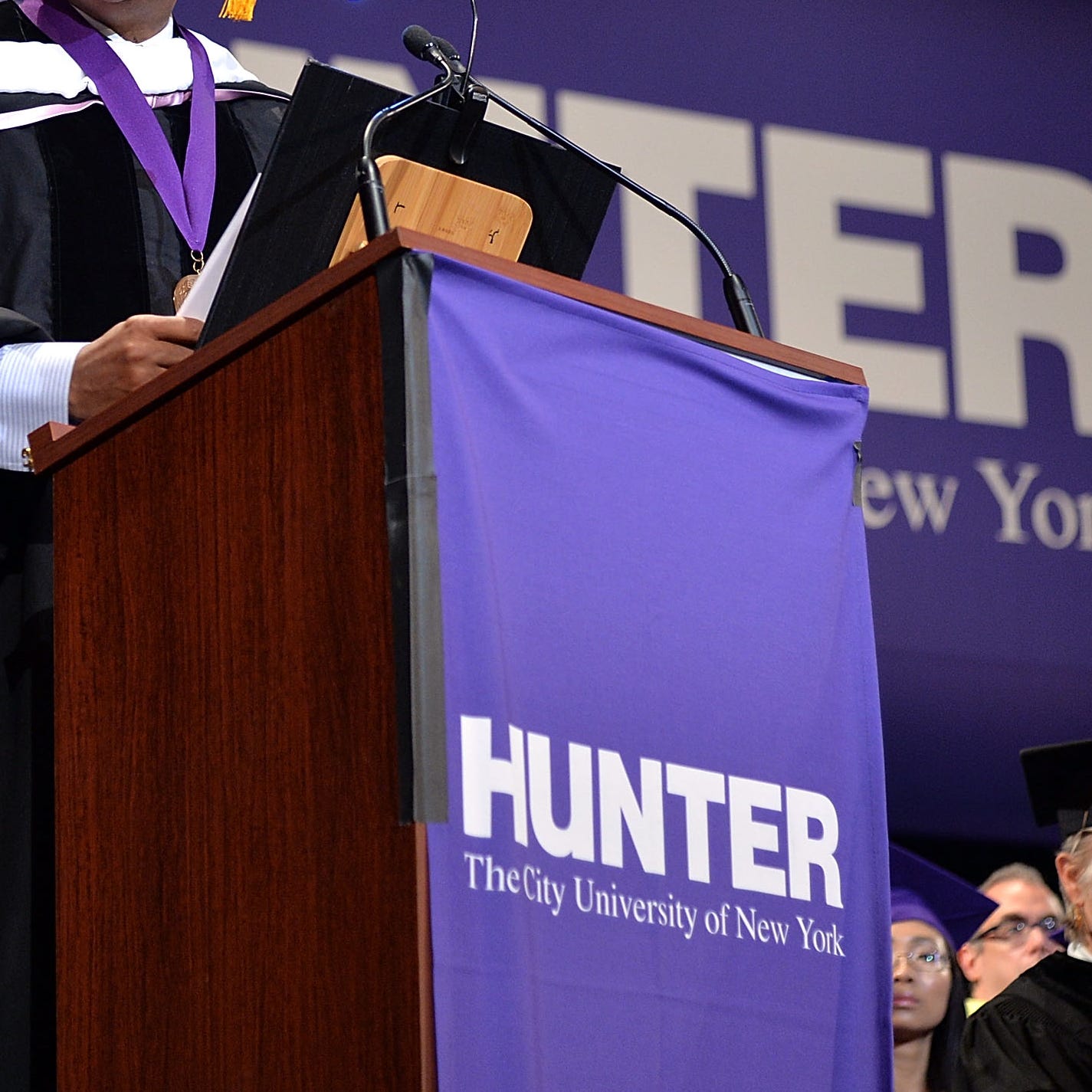Jazz musician Wynton Marsalis attends the Hunter College Spring 2014 Commencement at Radio City Music Hall on May 27, 2014 in New York City.