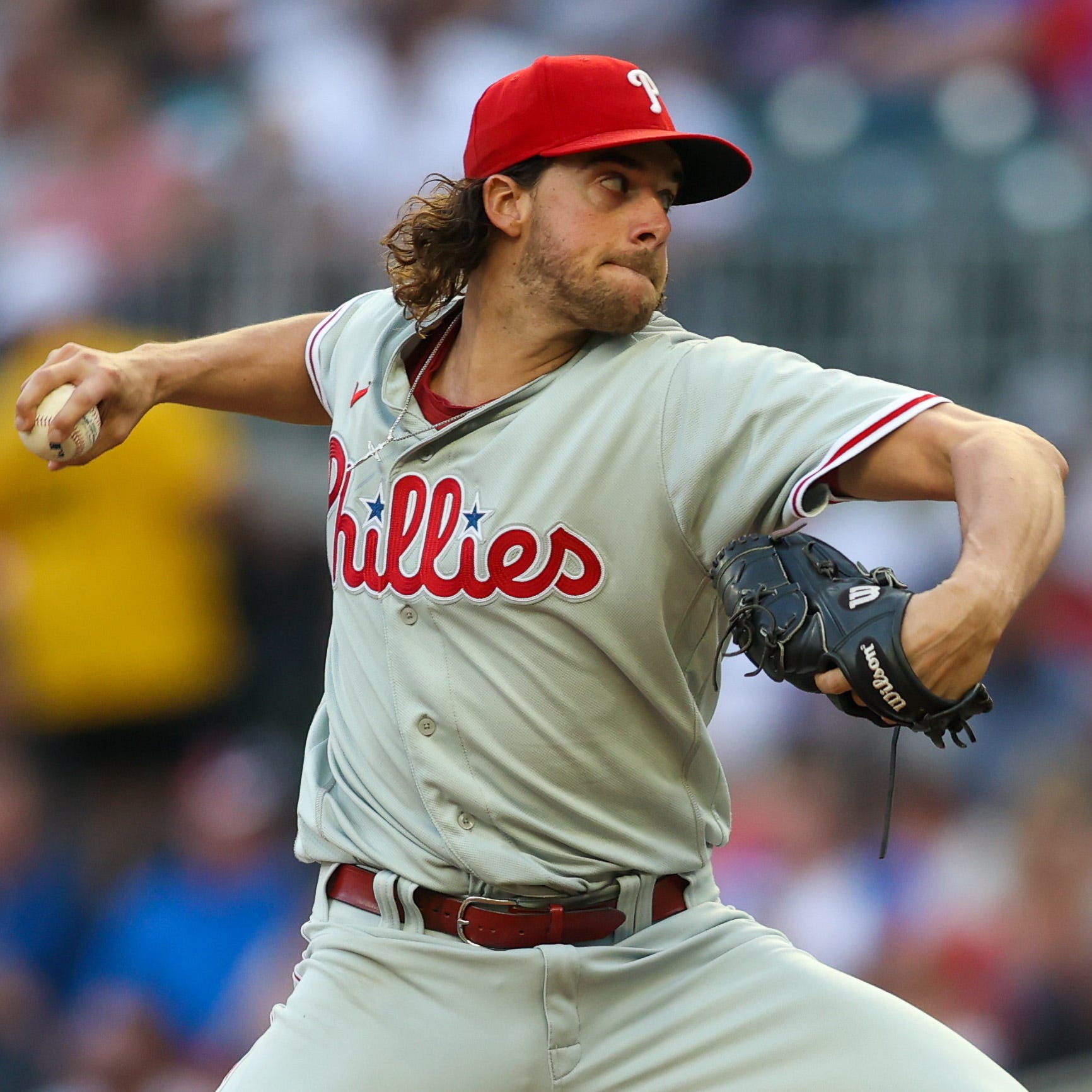 Philadelphia Phillies starting pitcher Aaron Nola has a 4.70 ERA this season.
