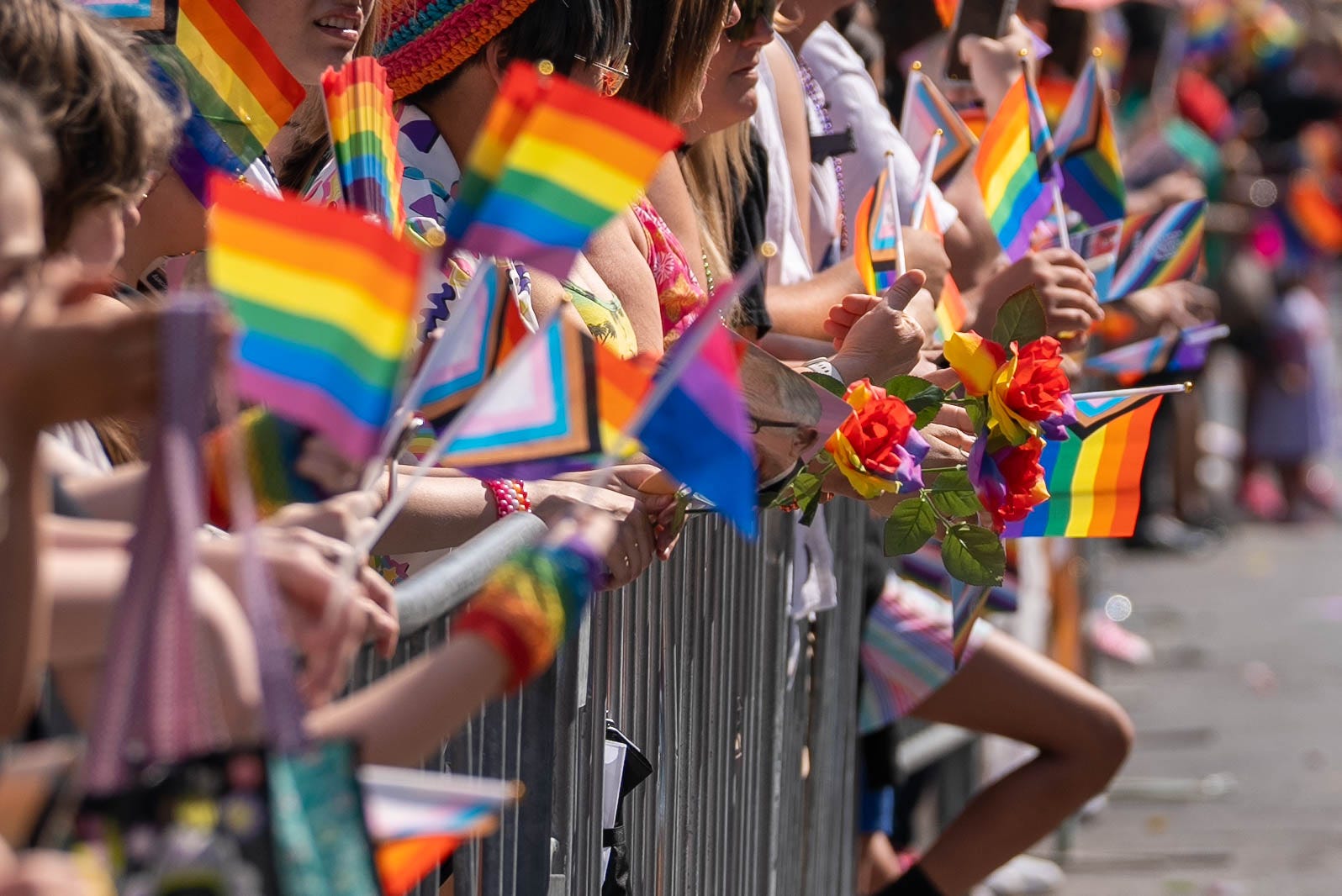 Many pride flags are seen Saturday, June 10, 2023 during the Indy Pride Parade in Indianapolis.