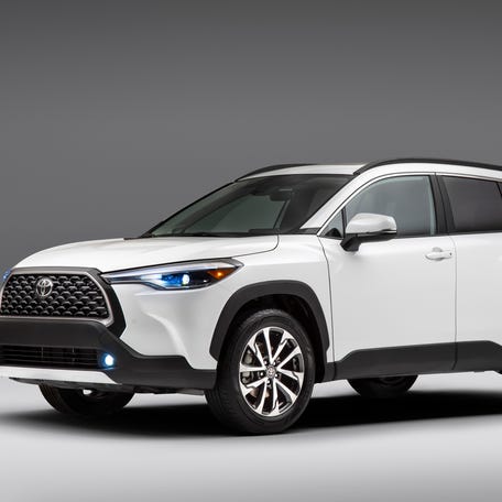 The 2023 Toyota Corolla Cross, an all-new subcompact SUV version of the Corolla sedan. The Corolla Cross is also available as a hybrid.