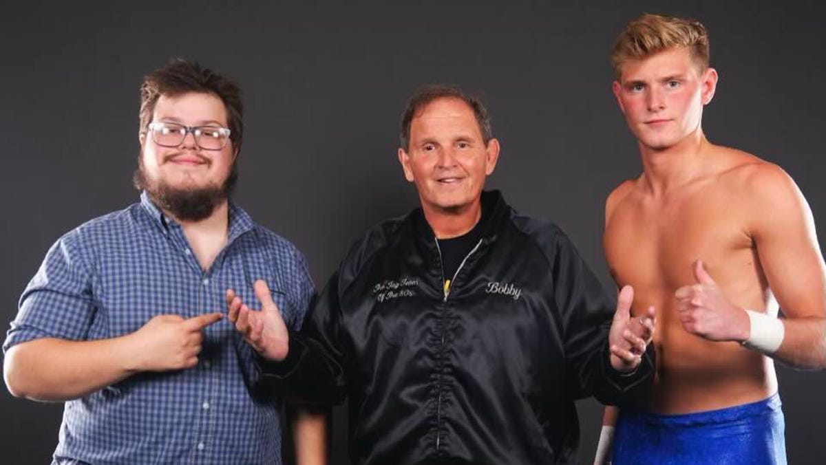 James Hines This old dad had no trouble wrestling with the kids as well as the pros James Hines This old dad had no trouble wrestling with the kids as well as the pros