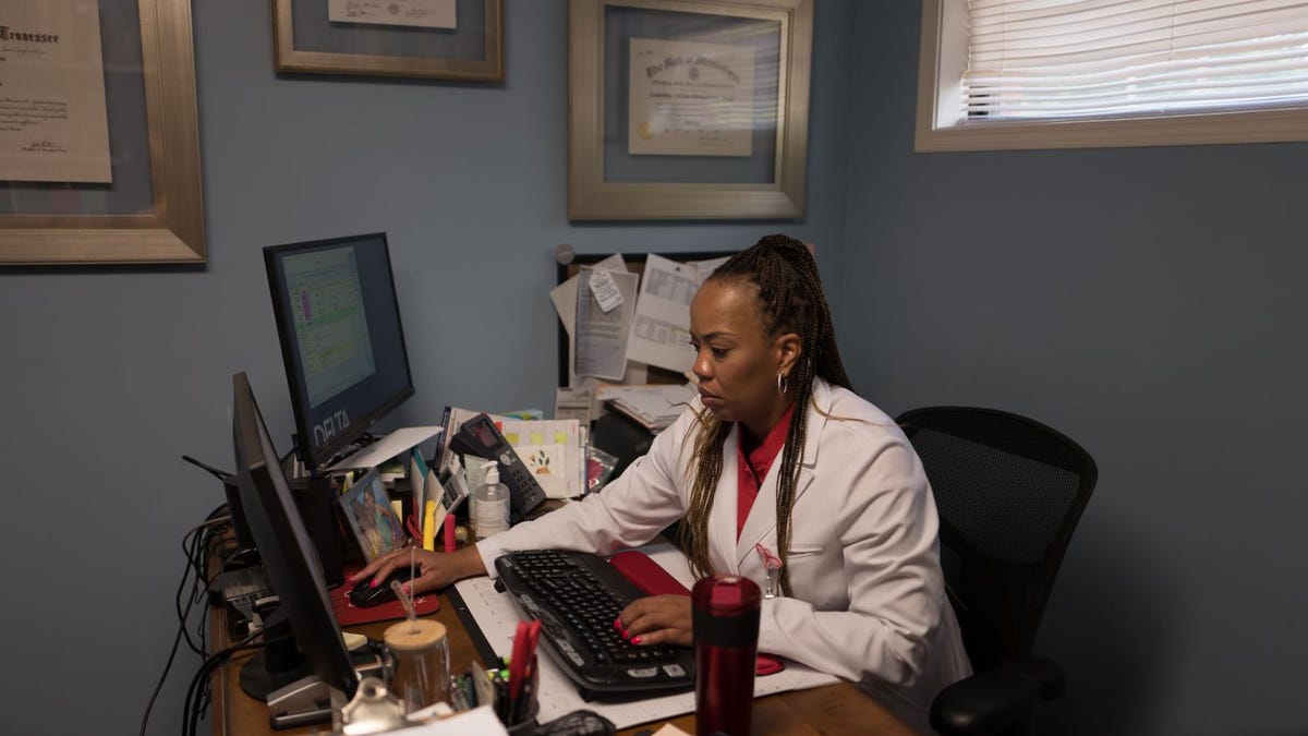 Dr. Lakeisha Richardson is one of two obstetricians in the Greenville, Miss., area. She isn't turning any pregnant patients away, she said.