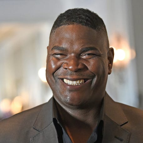 Former NFL star and ESPN host Keyshawn Johnson was an honoree at the 2022 Dick Vitale Gala in Sarasota, Fla.