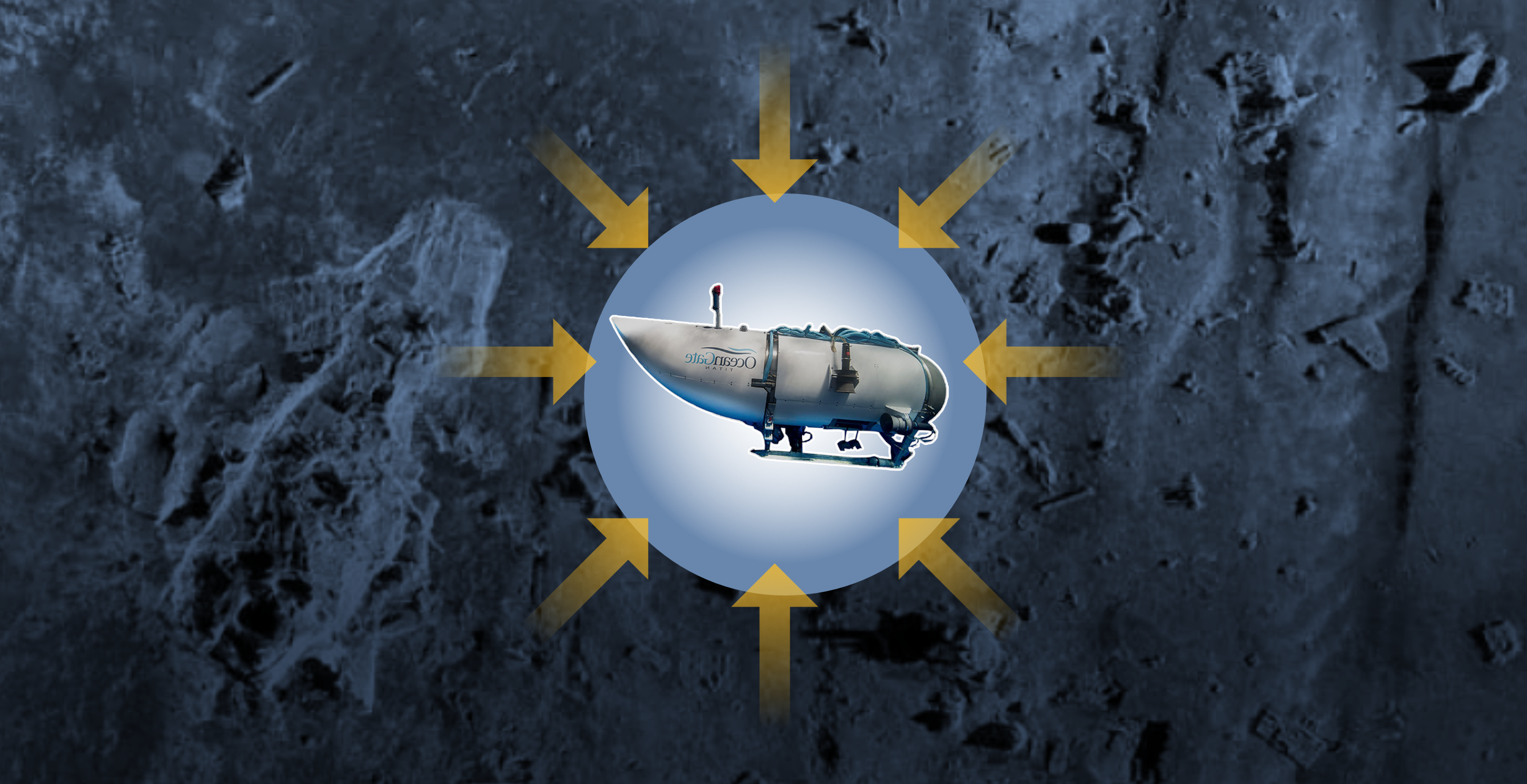 Graphics explain search for missing Titanic sub