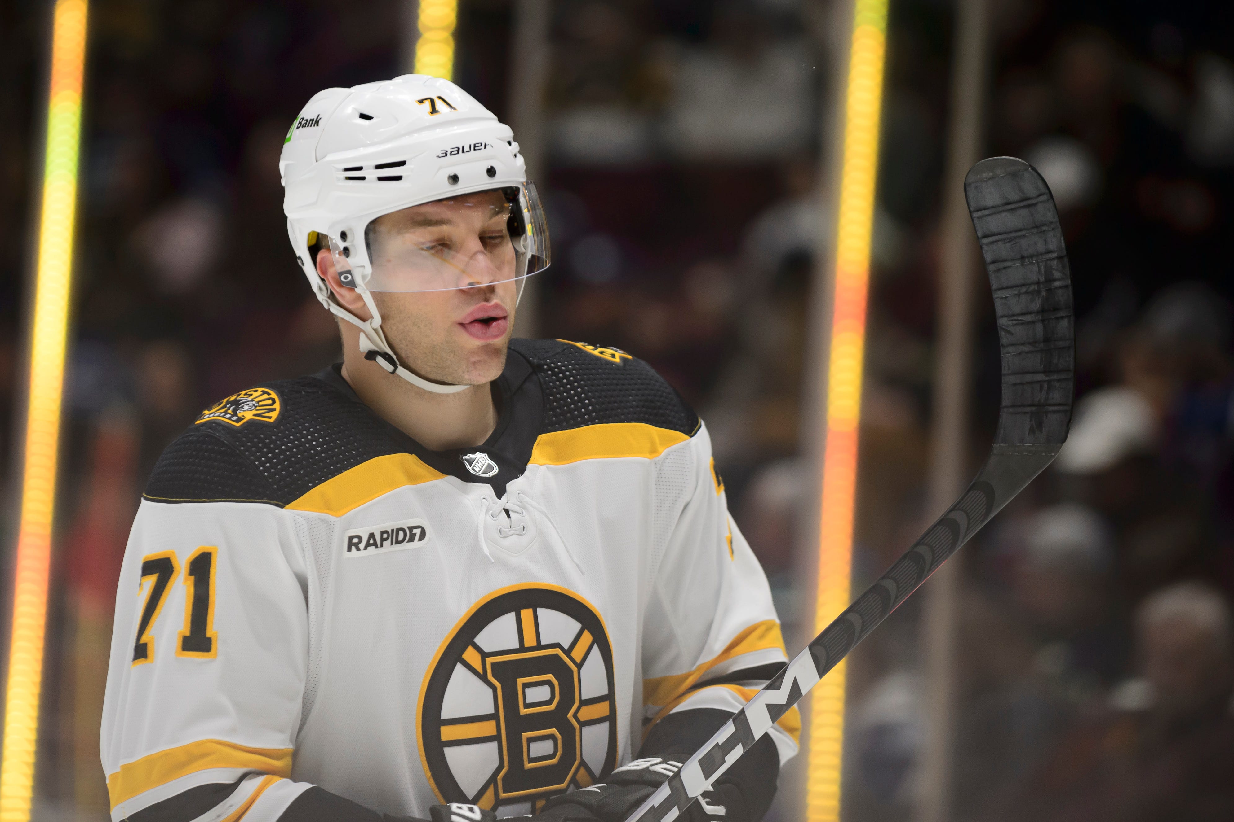 Blackhawks trade for Bruins' Taylor Hall; Boston gets needed cap space