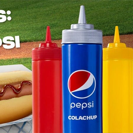 Pepsi is unveiling Pepsi Colachup, the world's first Pepsi-infused condiment, at four Major League Baseball parks on July 4. .