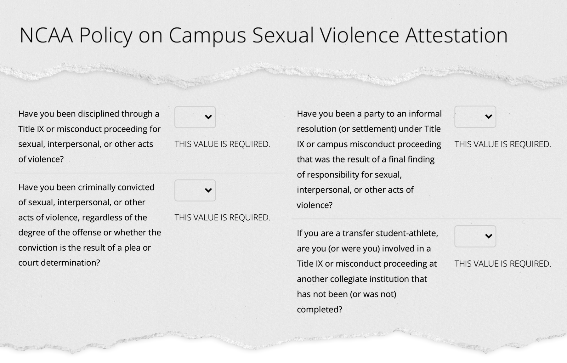 The University of Wisconsin-Madison's form also asks athletes for only the baseline information required by the NCAA.