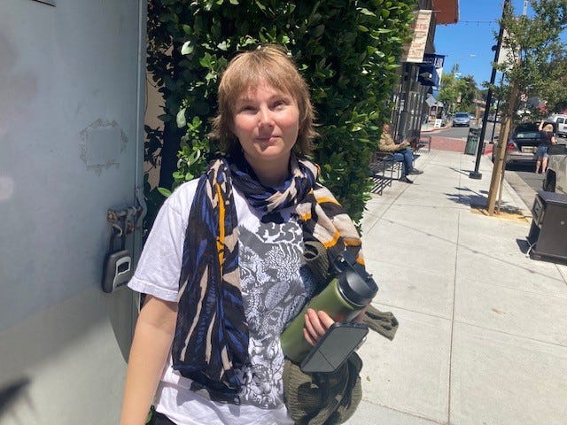Elizabeth Martin of Oakland, California said she dines out less with friends as inflation conitinues  to stifle her finances.