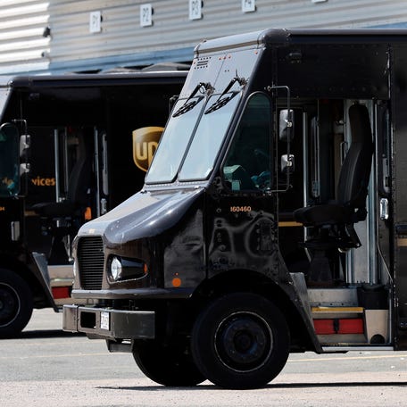FILE- United Parcel Service trucks are seen parked at a distribution facility, Friday, June 30, 2023, in Boston. A little more than a week after contract talks between UPS and the union representing 340,000 of its workers broke down, UPS said Friday, July 14, 2023, it will begin training many of its non-union employees in the U.S. to step in should there be a strike, which the union has vowed to do if no agreement is reached by the end of this month. (AP   Photo/Michael Dwyer, File)