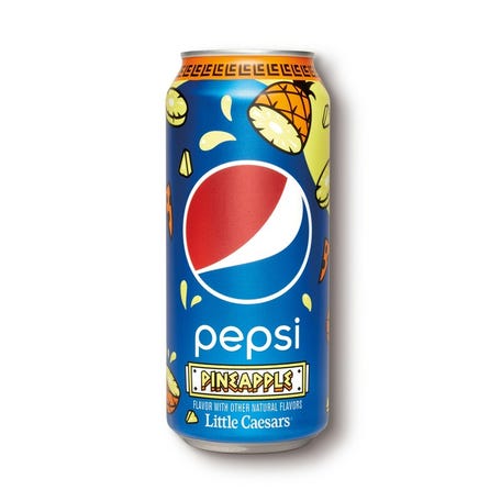 Starting July 17, 2023, Little Caesars debuted a combo deal with Pepsi Pineapple.