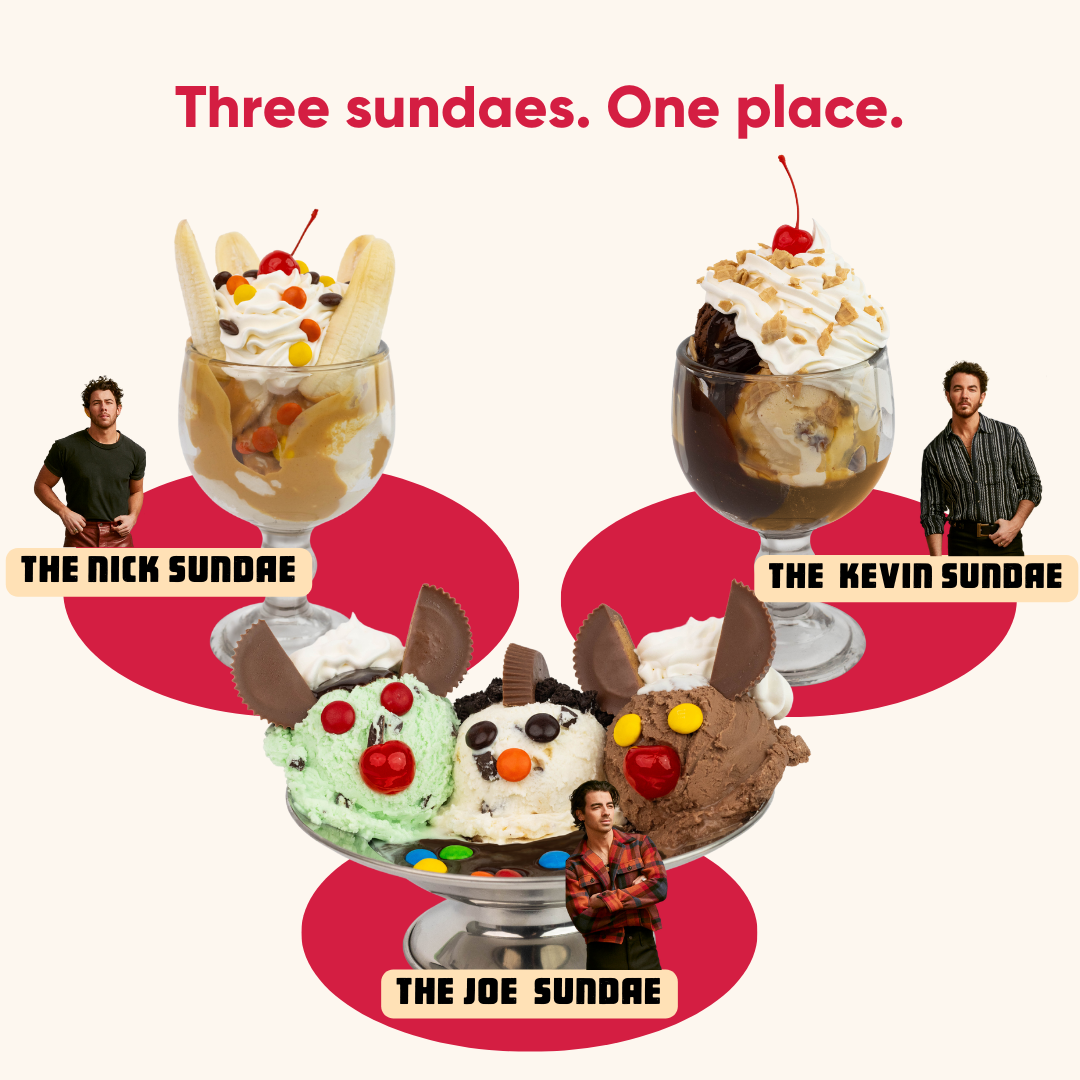 Jonas Brothers, Friendly’s launch new ice cream dishes: The Joe, Nick and Kevin Sundaes