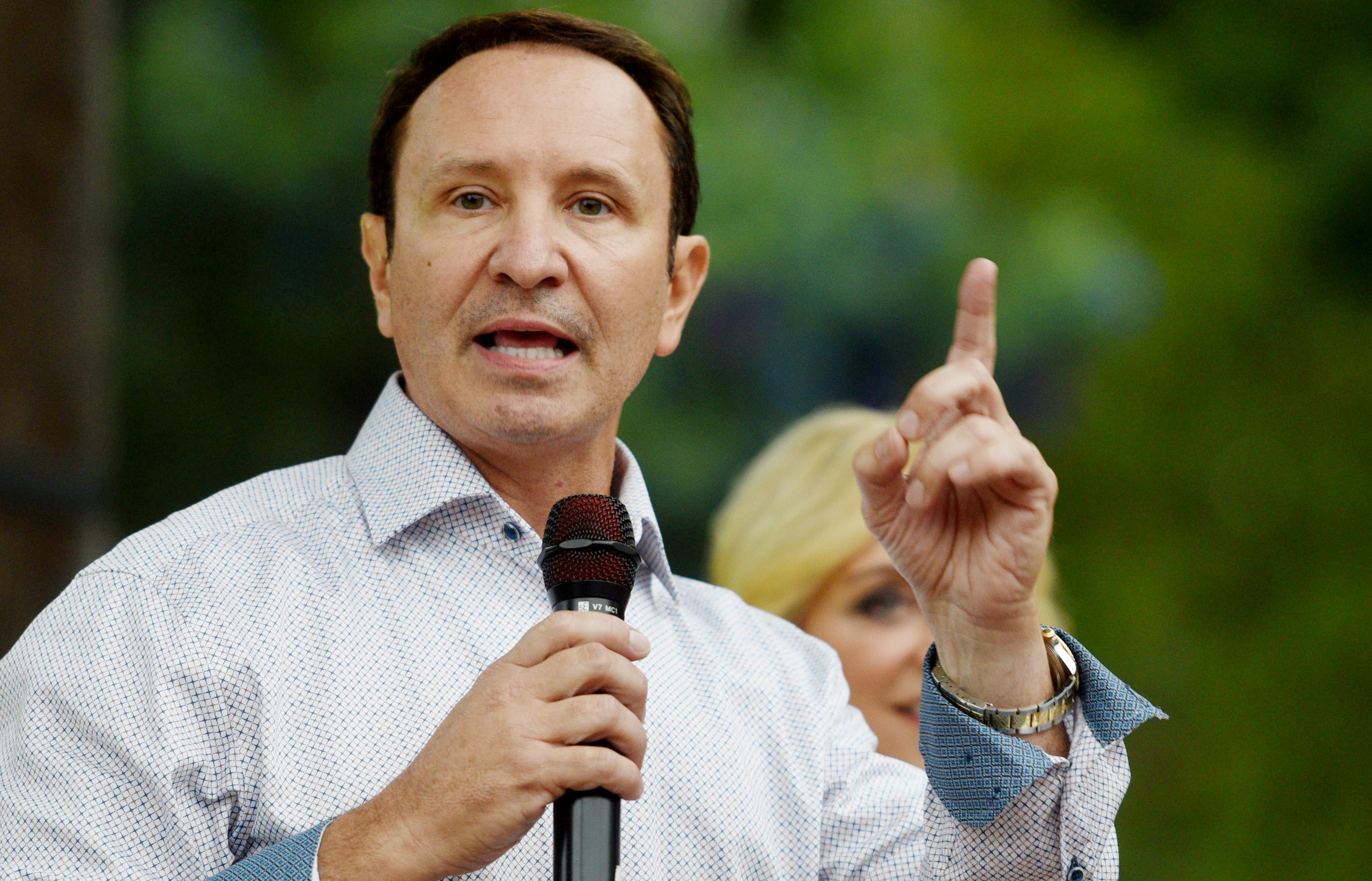 Louisiana Attorney General Jeff Landry, who is running for Louisiana Governor, hosts a campaign event with a special guest appearance from Donald Trump Jr. Wednesday evening, September 13, 2023, at The Stage at Silver Star in Bossier City.
