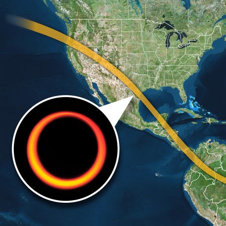 The 'ring of fire' solar eclipse will be visible in North America in October.