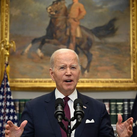 President Joe Biden speaks about the Supreme Court's decision on affirmative action, in the Roosevelt Room of the White House in Washington, DC, on June 29, 2023. Biden said he "strongly" disagreed with the Supreme Court's ruling banning the use of race and ethnicity in university admission decisions. The ruling "walked away from decades of precedent," he added.