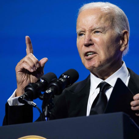 US President Joe Biden speaks during the Congressional Hispanic Caucus Institute 46th Annual Gala at the Walter E. Washington Convention Center in Washington, DC, on September 21, 2023. (Photo by SAUL LOEB / AFP) (Photo by SAUL LOEB/AFP via Getty Images) ORIG FILE ID: AFP_33W32C8.jpg