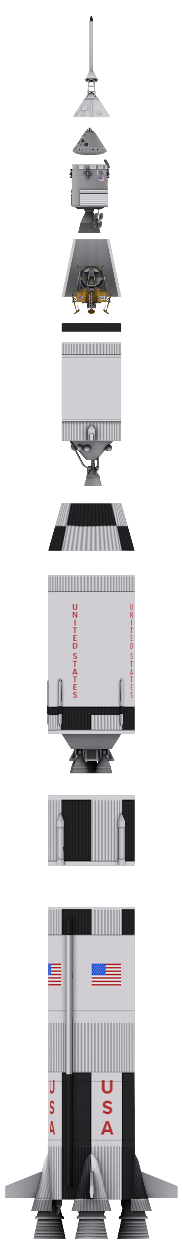 3D rocket model