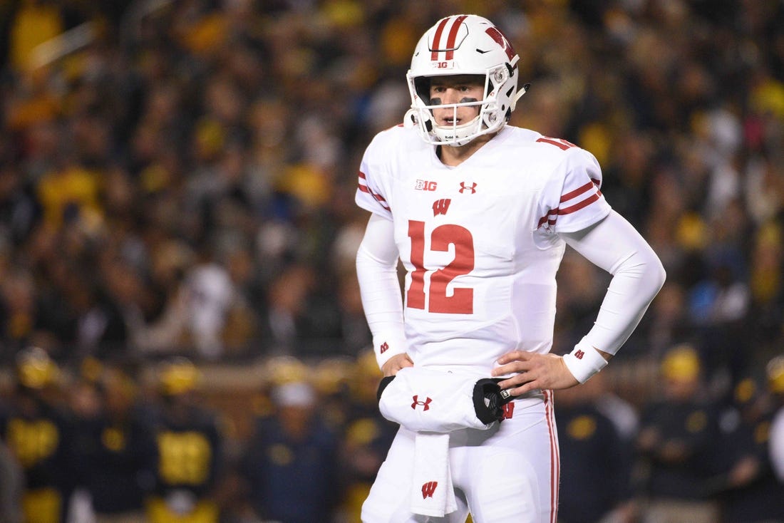 Wisconsin quarterback Alex Hornibrook faces Illinois this week after a frustrating game at Michigan last Saturday night.