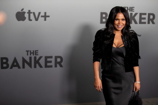 Syndication: Memphis - Nia Long on Monday, March 2, 2020, before the premiere of "The Banker" at the National Civil Rights Museum in Memphis. Black plays Eunice Garrett.030220thebankerredcarpet04