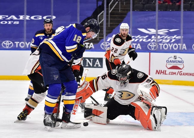 Anaheim Ducks at St. Louis Blues - 3/28/21 NHL Picks and Prediction